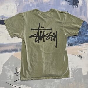 Stussy Olive Green Pigment Dyed Tee Short Sleeve Shirt